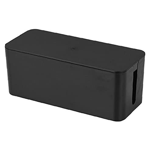 Cable Storage Box,Cable Tidy Box Anti-Dust Wire Cord Management Storage Organizer Case Black 23x12x11cm