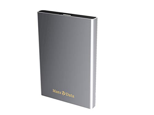 ManxData 500GB USB 3.0 Portátil Externos Duros Discos por Ventanas PC, Mac, Smart TV, Xbox One & PS4, Plata