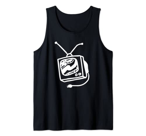 Old Vintage Cube TV con antena de dibujo Camiseta sin Mangas