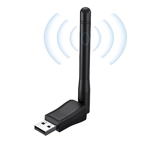 Ziurmut Adaptador Wi-Fi | Tarjeta de Red inalámbrica 5dBi 433Mbps/150Mbps | Accesorio Universal Desmontable con señal Estable para computadora portátil