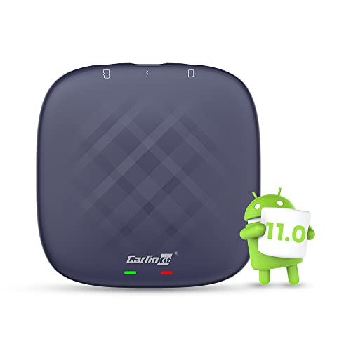 CarlinKit Adaptador AIBOX Plus Android 11.0, compatible con coches con CarPlay con cable, trae CarPlay inalámbrico y Android Auto compatible con visualización de video