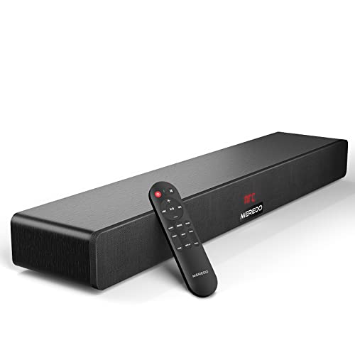 MEREDO Barra de Sonido, Sistema de Barra de Sonido para TV Altavoz Bluetooth de 2.1 Canales y 150 W con subwoofer Integrado para PC/Cine en casa, Compatible con HDMI ARC/óptico/Aux/USB