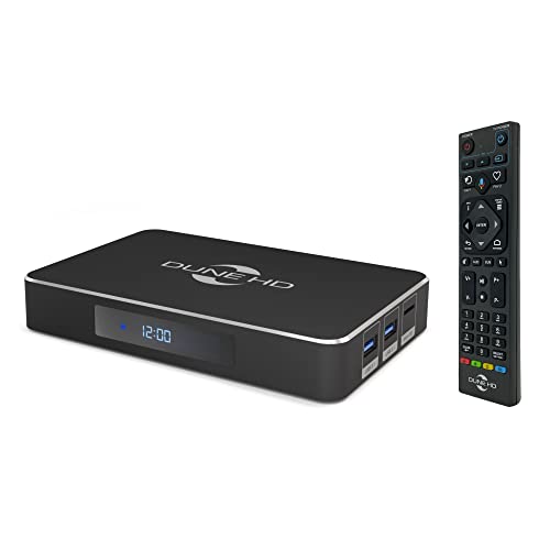 Dune HD Real Vision 4K Plus | Dolby Vision | HDR 10+ | ULTRA HD | 3D | DLNA | Reproductor Multimedia | Android Smart TV Box | RTD1619RD | HDMI, BT, WiFi, 1 Gbit, USB 3.1, 4GB / 32GB, MKV, H.265, 4Kp60