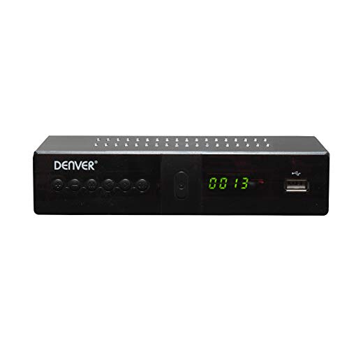 Denver Electronics DTB-133 Terrestre Alta Definición Total Negro TV Set-Top Boxes - Reproductor/sintonizador (Terrestre, DVB-T2, 720p,1080p, H.264,MPEG1,MPEG2,MPEG4, Negro, Digital)