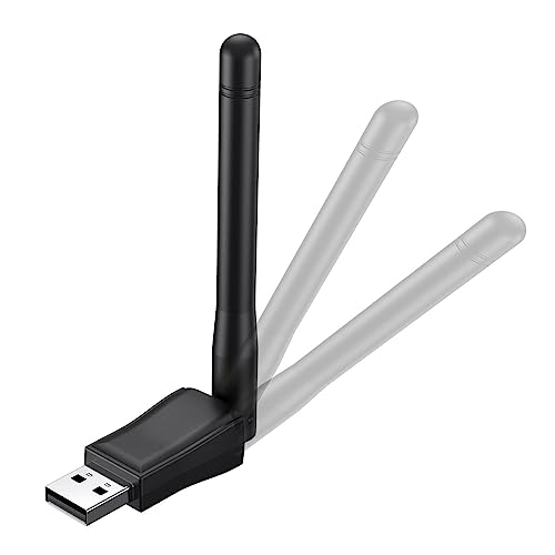 Adaptador USB Wifi | Tarjeta de red inalámbrica de 5 dBi 433 Mbps / 150 Mbps, accesorio universal desmontable con señal estable para ordenador portátil Fulenyi