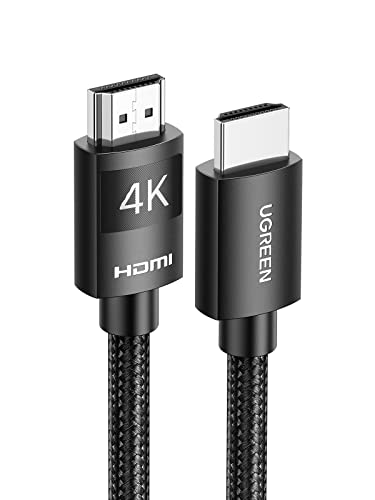 UGREEN Cable HDMI 4K@60Hz, HDMI 2.0 Cable Algodón Trenzado Conector Cobre Niquelado, Cable HDMI Soporte 3D, HDR, ARC, Ethernet, Compatible con PS5, PS4, TV, Blu-Ray, DVD, Xbox one, PC, Monitor,2Metros