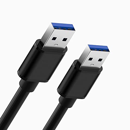 CABLEPELADO Cable USB 3.0 Super Speed | Cable USB datos Tipo A Macho Macho | Alta Velocidad 5Gbps para Ordenador, TV box, HDD Externo, Base de Ventilación, Hub USB, Raspberry Pi | Negro | 50 cm