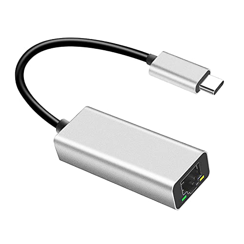 Chicmine Adaptador Ethernet USB Universal Plug and Play TPE USB-C a RJ45 Gigabit Lan Cable convertidor para portátil USB adaptador de Internet