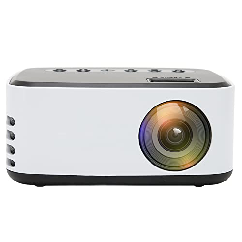 Mini Proyector WiFi, Proyector de Película de Video de Cine en Casa Multimedia Portátil para Exteriores con Full HD 1080P, Compatible con Proyección de Pantalla Inalámbrica para (Enchufe de la UE)