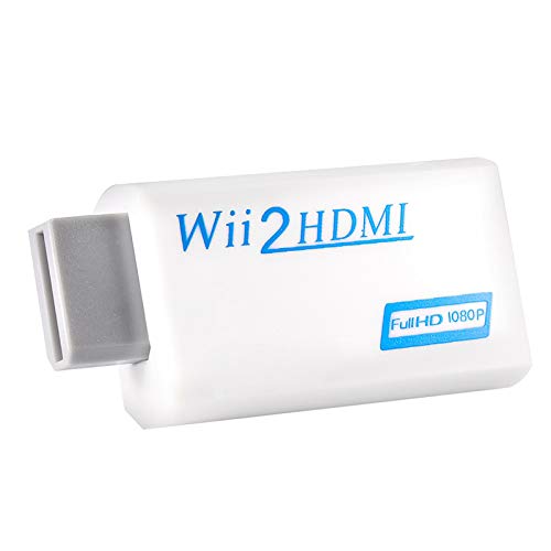 para Wii a HDMI Converter, para Wii HDMI Adapter Wii2HDMI Upscaling Converter 720P / 1080P HDMI Y Salida de Audio Y Video de 3,5 Mm, Compatible con Todos los Modos de Visualización de Wii