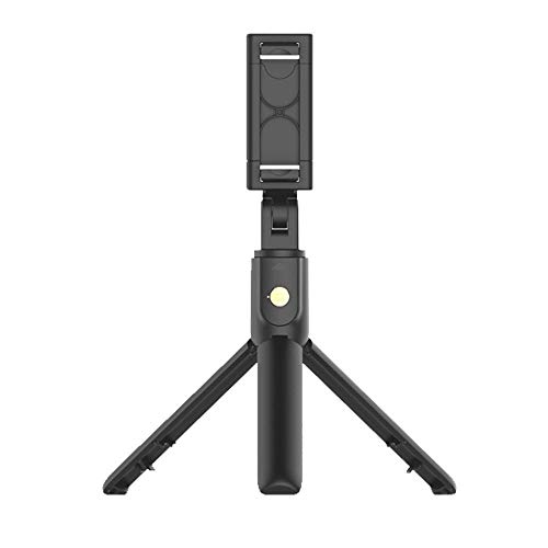 KHOMO Selfie Stick con Trípode y Mando a Distancia Bluetooth Telescopico con Soporte Universal para Móvil iOS y Android - Negro