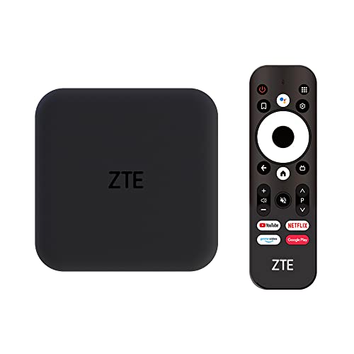 ZTE Android TV Box ，Smart TV Box ZXV10 Soporte Wi-Fi 5 Bluetooth 5.0 ， Soporte 3D 4K HDR Videos Media Player,Dolby Vision,Soporta Youtube/Google Assistant/Google Play Store