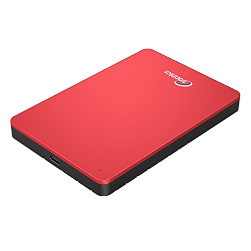 Sonnics 1TB USB 3.1 Type C Externos Portátil Duros Discos por Ventanas PC, Mac, Smart TV, Xbox One/Serie X & PS4 /PS5, Rojo