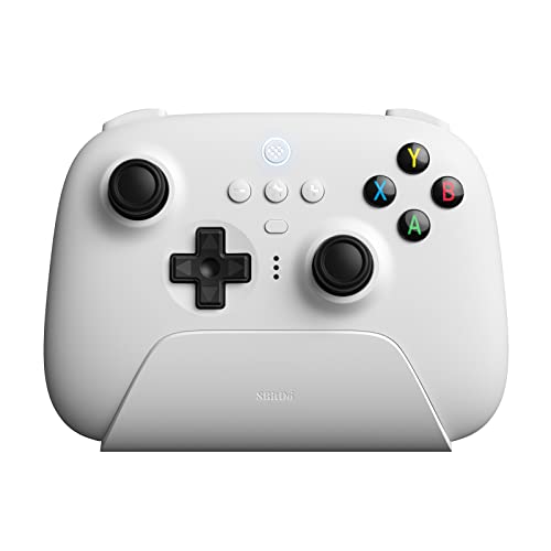 8BitDo Ultimate 2.4g Wireless Controller With Charging Dock, 2.4g Controller for PC, Android, Steam Deck & iPhone, iPad, macOS and Apple TV (White)