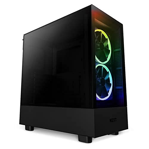 Nzxt H5 Elite - CC-H51EB-01 - Caja PC Gaming Semitorre Premium ATX - Doble Panel de Cristal Templado - Panel Frontal E/S Puerto USB de Tipo C - Iluminación RGB integrada - Negro