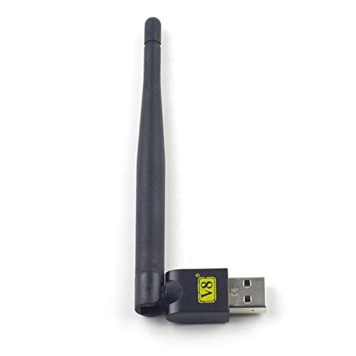 Ba30DEllylelly para FREESAT USB WiFi con Antena Funciona para Freesat V7 V8 Series Receptores de satélite Digitales para TV Set Top Box Señal Estable
