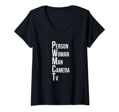 Mujer Persona Mujer Hombre Cámara TV | 2020 Cotización de Elección Camiseta Cuello V