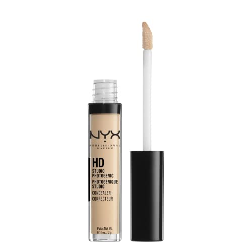 NYX Professional Makeup HD Photogenic Concealer Wand, Corrector para todo tipo de pieles, Cobertura media, Tono Nude Beige