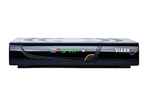Viark Sat 4K - Receptor Satélite Digital 4K UHD DVB-S2X Multistream H.265/HEVC 4000MIPS 1.0 GHz 60fps 10 bit 3D, con LAN, Antena WiFi USB y Lector de Tarjetas CA