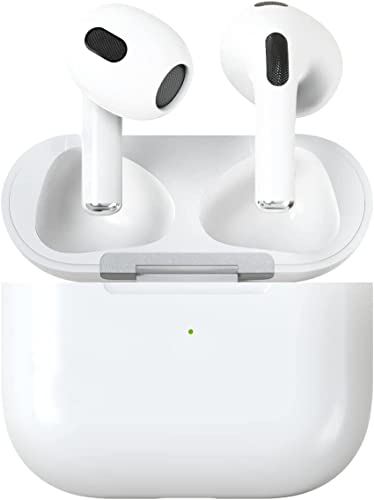 [Certificato MFi Apple] AirPods Auriculares Bluetooth, Auriculares Inalambricos con HiFi Estéreo, HD Mics, Reproducción de 45Horas, Cascos Inalámbricos Impermeable IPX7 Deportivos