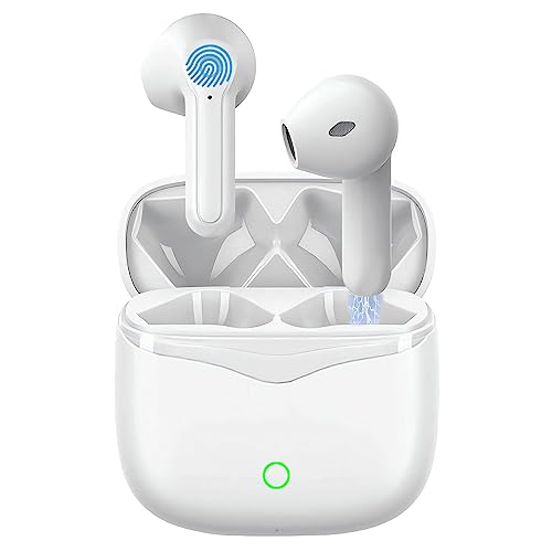 Auriculares Inalámbricos,Auriculares Bluetooth 5.3 con HD Micrófono,3D HiFi Estéreo,Control Táctil,IPX7 Impermeable,Reproducción de 24H,Reducción de Ruido In Ear Auriculares,Correr Cascos Inalámbricos