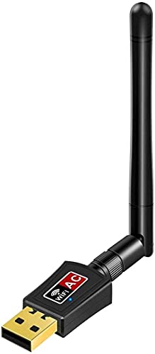 TFR WiFi Dongle Internet de Alta Velocidad 600Mbps Adaptador WiFi inalámbrico USB para PC/computadora de Escritorio/portátil/Tableta, Compatible con Windows 10/8/7 / Vista/XP / 2000