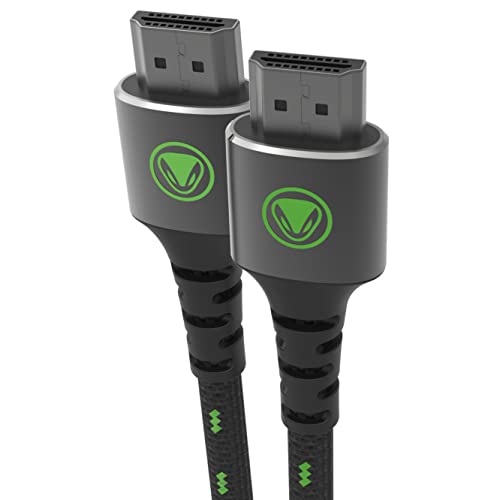 snakebyte HDMI CABLE SX PRO - Xbox Series X HDMI 2.1 cable, comp. con 1080p, 3D, 4K@120Hz, 8K@60Hz, dispositivos UHD, conectores anodizados, adecuado para Xbox, PS5, 2 m de cable de malla, diseño Xbox