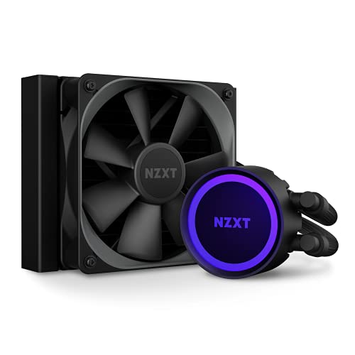 NZXT Kraken 120 - RL-KR120-B1 - AIO RGB CPU liquid cooler - Quiet and effective - Quiet operation - Ring RGB LED - Aer P 120mm radiator fan (included), black