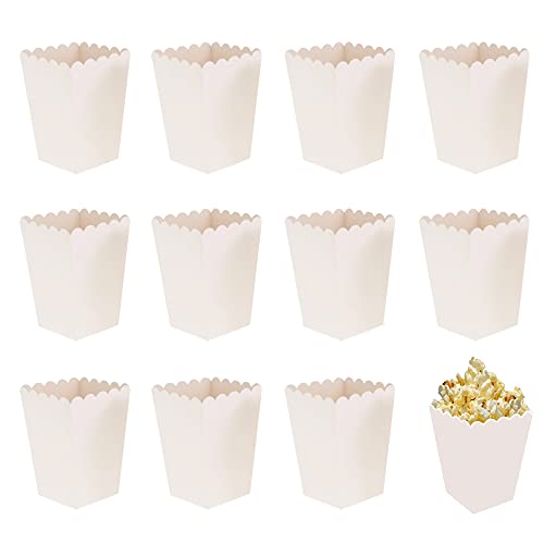 50 Piezas Bolsas de Palomitas de Maíz, Cajas de Dulces para Películas, Cajas de Palomitas, Papel Contenedor de Palomitas, para Colocar Bocadillos, Palomitas de Maíz y Dulces en Teatros, Cines