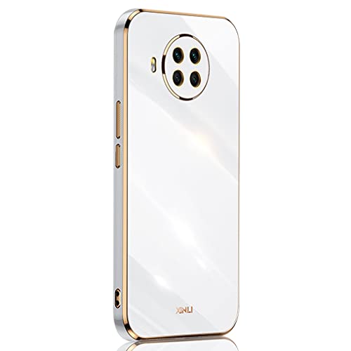 SEAHAI Funda para Xiaomi Mi 10T Lite 5G, Galvanoplastia de Diseño de Phnom Penh Elegante Delgada a Prueba de Golpes TPU de Goma Suave Carcasa de Silicona Colorida, Blanco