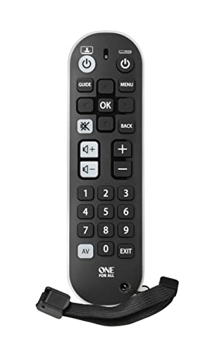 One For All URC6820 - Mando a Distancia Universal Zapper+ - Control Remoto Universal para 3 aparatos (TV, TDT, Audio) – Funciona con Todas Las Marcas – Negro