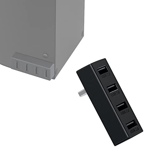 Mcbazel 4 Puertos USB Hub 2.0 para Xbox Series X/S, Adaptador de Expansión Portátil de Alta Velocidad USB Hub Splitter Compatible con Consola Xbox Series X/S - Negro