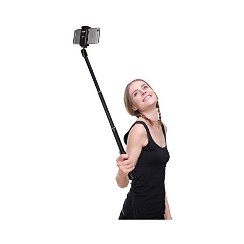 Rollei Selfie Stick 4 Traveler - Barra para Selfie 4 Traveler (monópode) de Rollei para teléfonos inteligentes y cámaras de hasta 500 g, Bluetooth connection, incl. soporte para smartphone - Negro