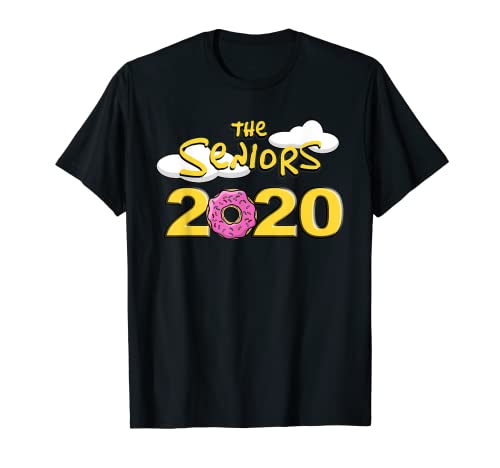 Clase de 2020 Graduado graduado graduado de graduado de donas estilo TV de los años 90 Camiseta
