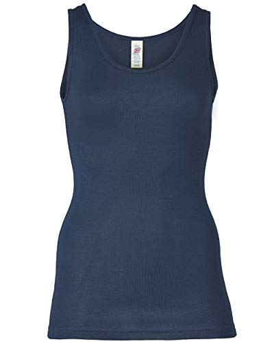 Engel Camisa de tirantes para mujer, lana y seda, tallas 34 a 48, 3 colores marine 36-38