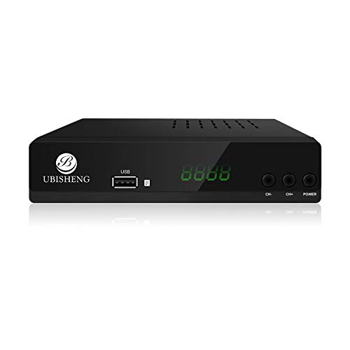 B UBISHENG Decodificador Digital Terrestre – DVB T2 / HDMI Full HD / Canales Sintonizador / Receptor TV / PVR / H.265 HEVC / USB / Decoder / DVB-T2 / TNT / TDT Television / 4K