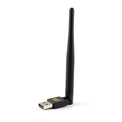 Kakiyi Adaptador WiFi USB GT Media 2.4G 150 Mbps Antena inalámbrica de la tarjeta Lan de red para la serie V7 V7S V8 Receptores de satélite digital/TV Set Top Box Señal estable