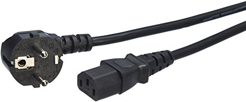 Amazon Basics - Cable de alimentación, 4,47 m, Negro