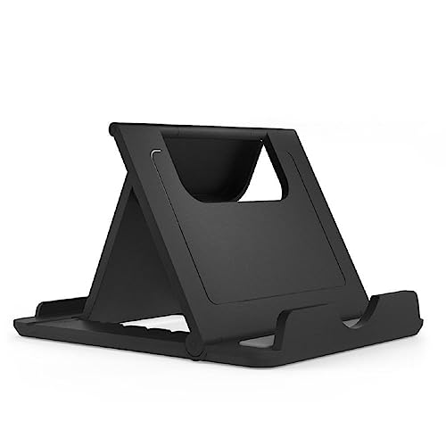 DFV mobile - Holder Desk Adjustable Multi-Angle Folding Desktop Stand para Smartphone and Tablet para Xiaomi Mi 10T Lite 5G (2020) - Black