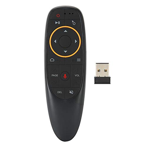 Control remoto inalámbrico por voz Flymouse,multifunción 2.4G Air Mouse Mini teclado inalámbrico con giroscopio de eje,para Smart Television/para Android TV Box(Giroscopio de sensación corporal + voz)