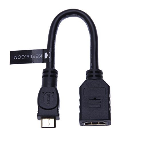 Mini HDMI a HDMI Cable Adaptadore Alta Velocidad Conectore Compatible con NVIDIA SHIELD Tablet Cámaras o Videocámaras Digitales, Reproductores MP3 a Monitor de Computadora, Pantallas LCD TV HD (20cm)