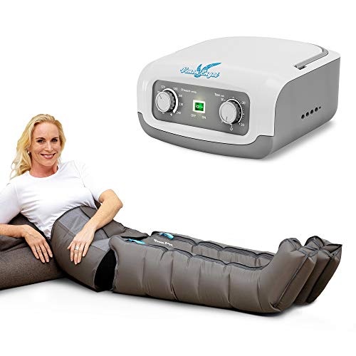Venen Engel 4 aparato de masajes con botas para las piernas y cinta abdominal, 4 cámaras de aire, presión y tiempo fácilmente configurables