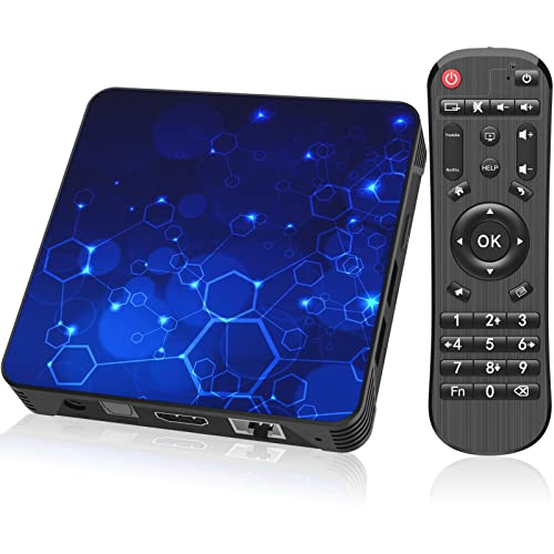 Android TV Box 12.0, 4 GB RAM 32 GB ROM TV Box, RK3318 Quad-Core Android Box, soporte 2.4G/5G Dual WiFi, BT 5.0, 100 M Ethernet Ultral HD 4K Smart TV Box 2023