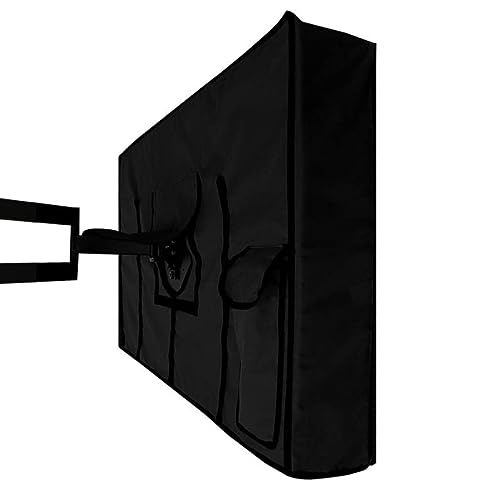Funda Tv Exterior Oxford negro a prueba de polvo televisor Conjunto de caja impermeable al aire libre 22 pulgadas a 70 Funda Television Exterior ( Color : Black , Specification : 50 inch to 52 inch )