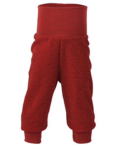 Engel Leewadee - Pantalón para bebé (100% lana virgen, talla 50/56-86/92, 4 colores) Color rojo. 50/56 cm
