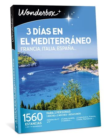 WONDERBOX - Caja Regalo - 3 días en el Mediterráneo - 1 Noche o 2 Noches con desayunos - para 2 Personas Junto a su Mascota - 960 estancias - Ideas Regalo
