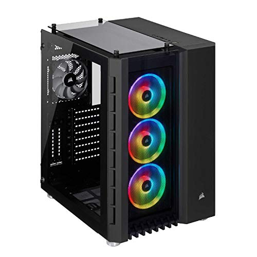 Corsair Crystal Series 680X RGB - Caja de PC, Vidrio Templado ATX Smart Gaming Case con alto flujo de aire, Iluminación RGB LED, Negro