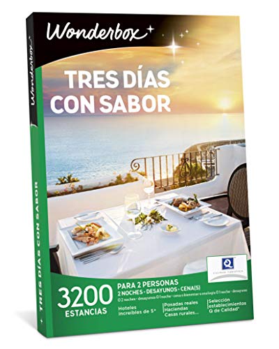 WONDERBOX Caja Regalo -Tres DÍAS con Sabor- 3.200 estancias para Dos Personas