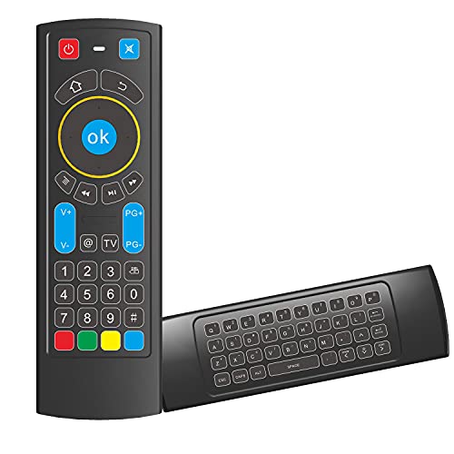 GOWELL Bluetooth Remote específicamente compatible con Amazon Fire TV y Fire TV Stick Control remoto de aire con teclado Air Mouse, compatible con Windows / Raspberry pi 3- (No Alexa)