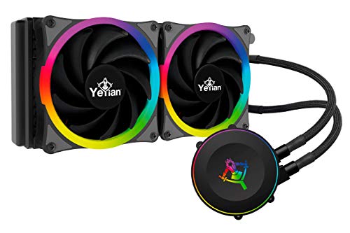 Yeyian Sistema de refrigeracion liquida Gaming Serie 2400, para Ordenador de sobremesa, 240mm, 2 Ventiladores RGB (wc2400)